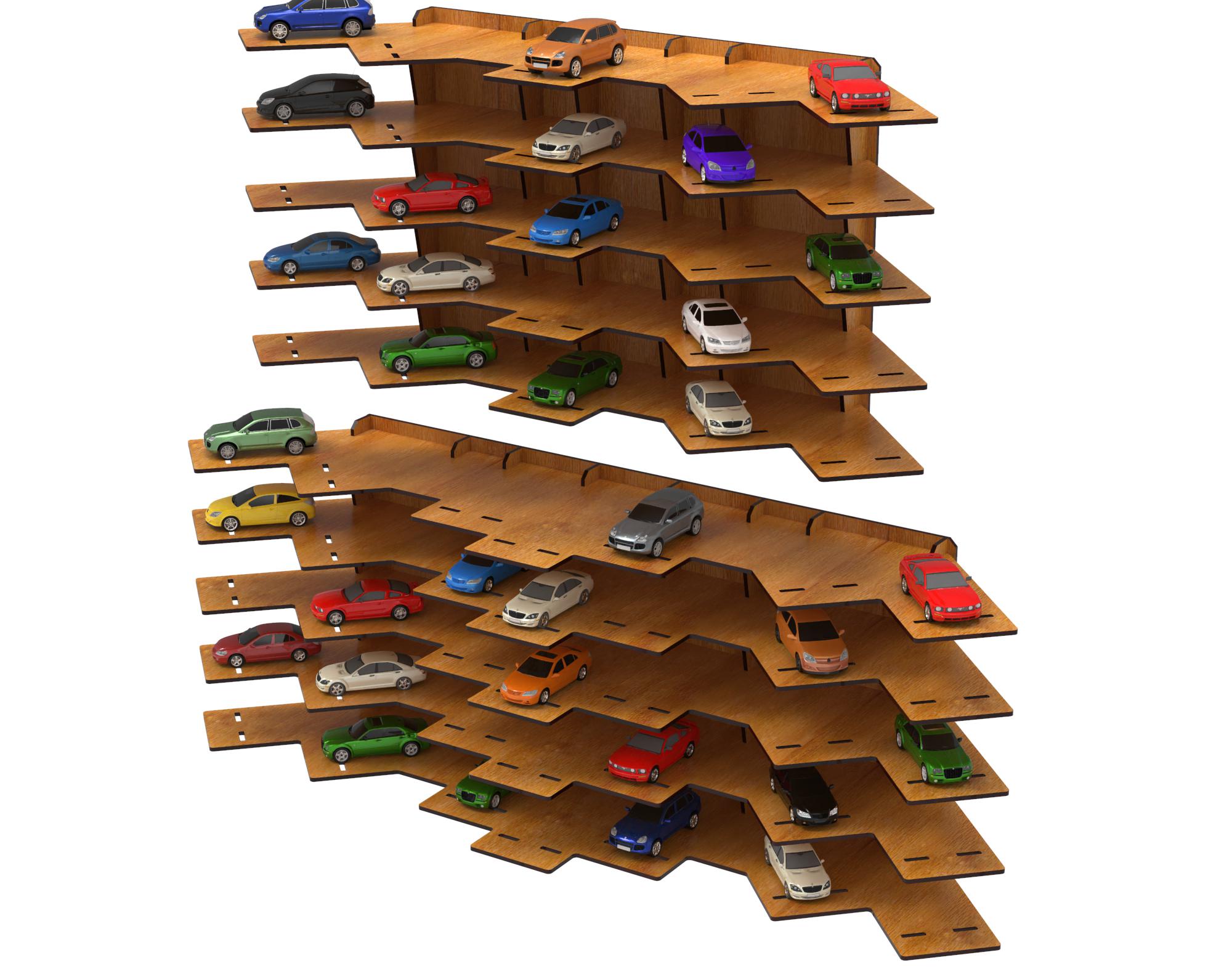 1/64 Cars Display Stand Rack Svg, Dxf Vectorel Drawing Files for Laser ...