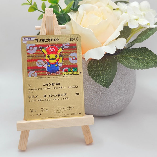 Super Mario Pikachu Card Etsy Canada