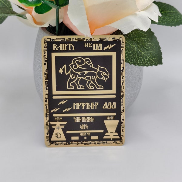 Pokemon Raikou Ancient Style  // Solid Metal Custom Card
