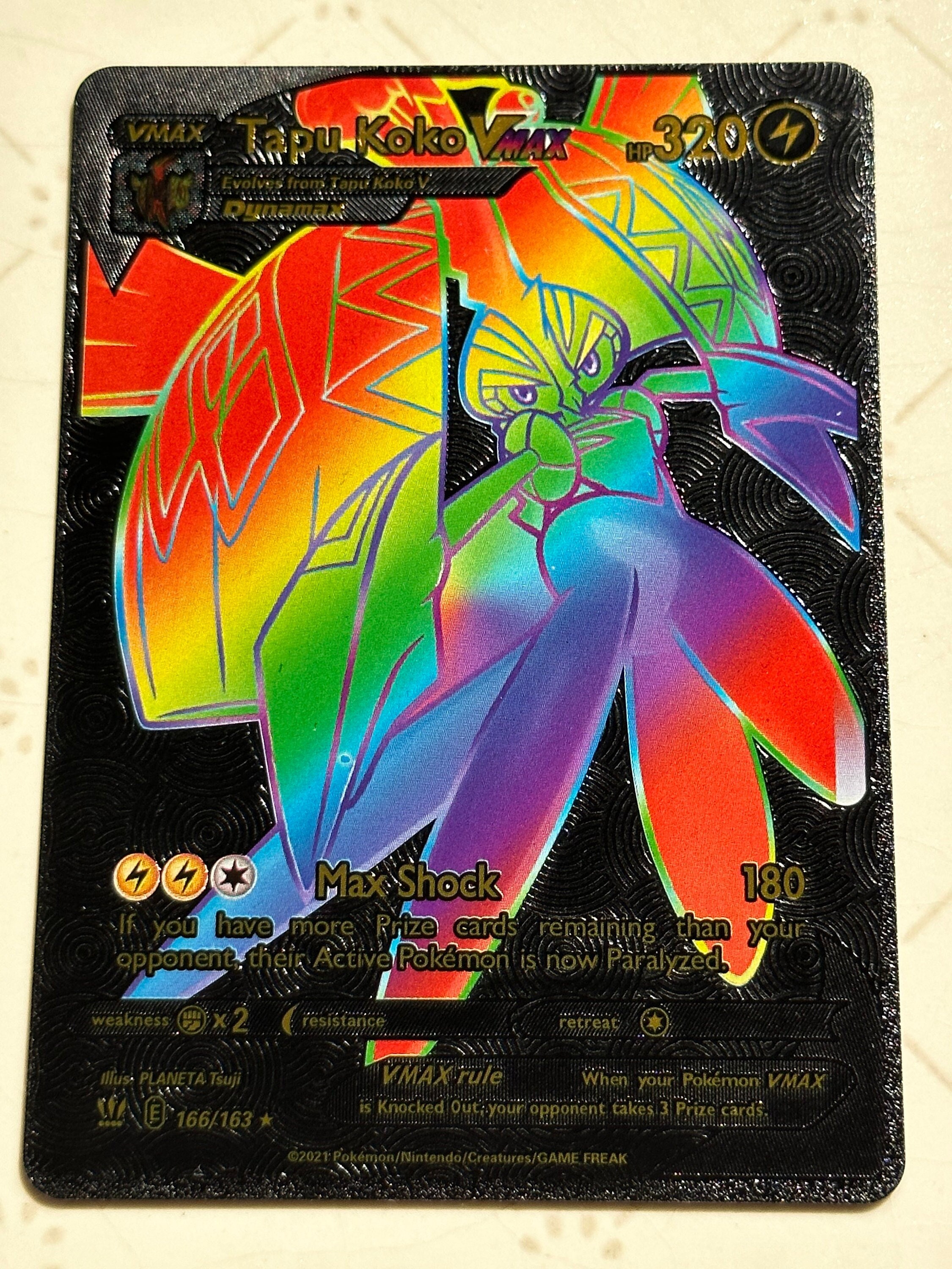 Tapu Koko VMAX Rainbow Shiny Holographic UV Printed Plastic 