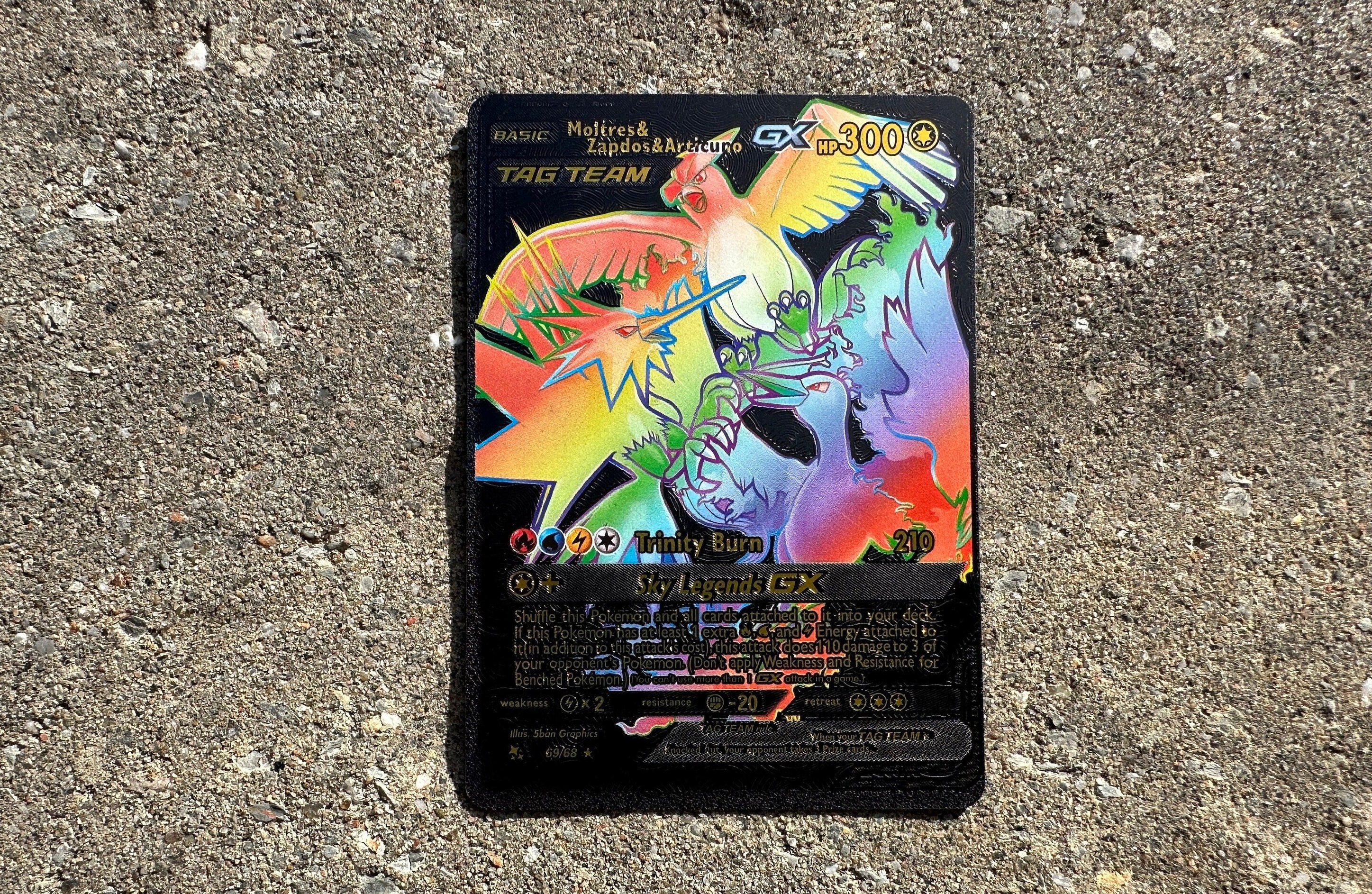  Pokemon 64ct Deck Shield Card Sleeves Pokemon Tag Team GX Articuno  Zapdos Moltres … : Toys & Games