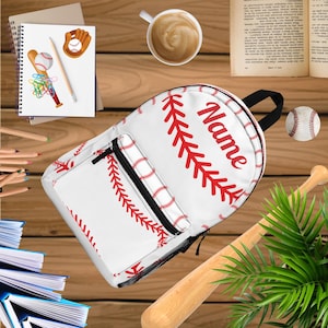 Personalized Baseball Backpack: Custom Name Sports Bag