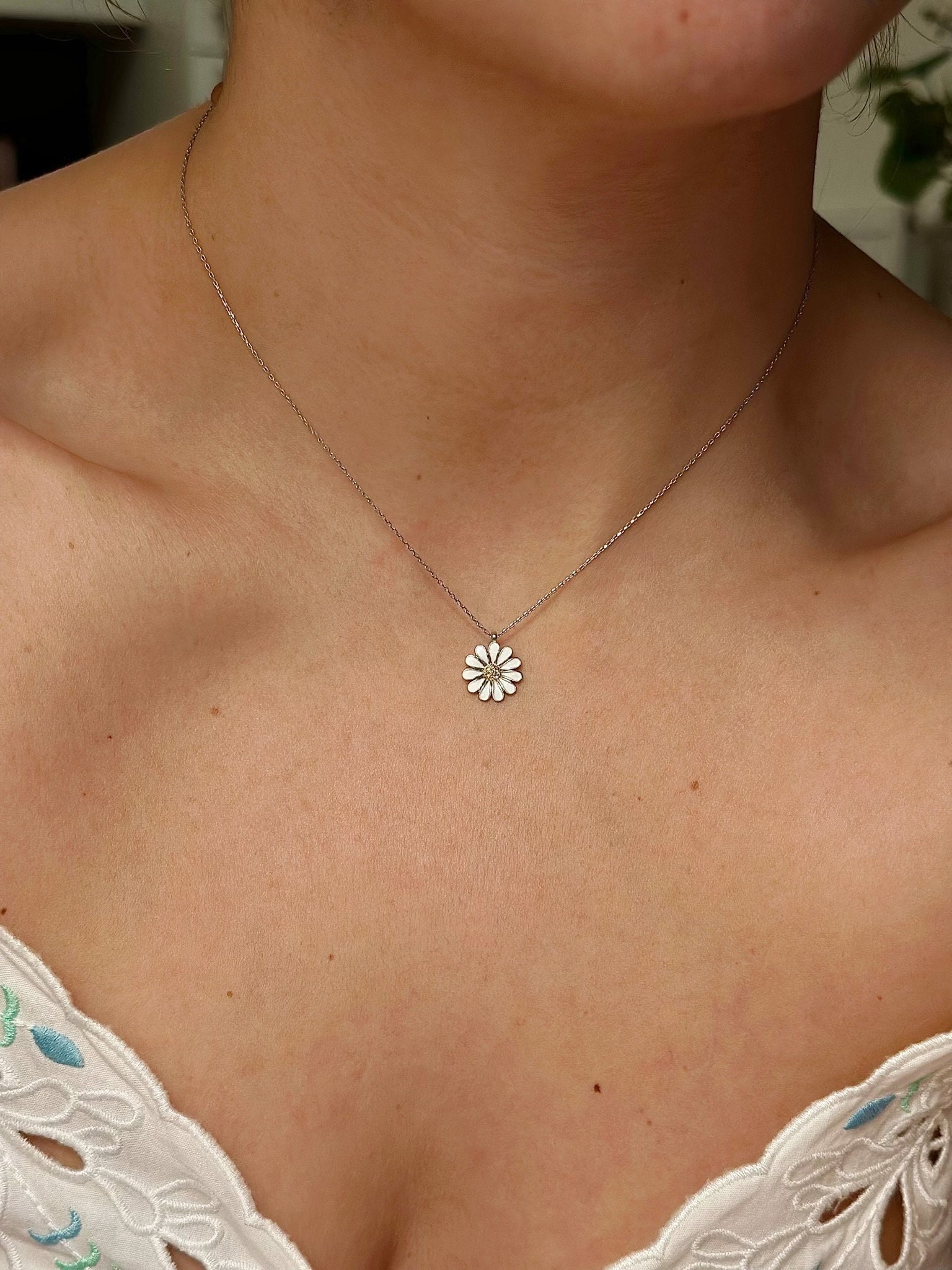 Daisy necklace 925 - Etsy 日本