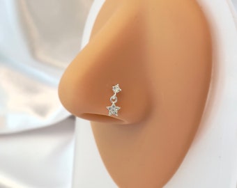 925 Sterling Silver Nose Stud Earrings | Butterfly Nose Stud |Silver Nose Ring | Indian nose stud | Nose piercing | Gold nose ring