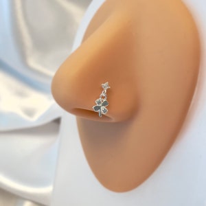 Sterling silver nose stud | nose piercing | small nose stud stud | nose stud gold silver | 925 sterling silver mini small nose stud