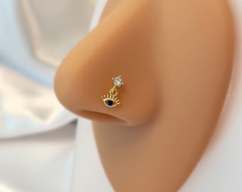 Sterling Silber Nasenstecker | Nasenpiercing | minimalistische Ohrringe| Nasenstecker Gold Silber | S925 Silberchips |  Boho-Ohrringe
