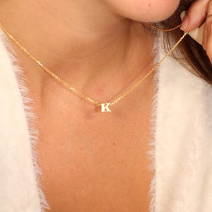 Personalized initial Necklace | Custom Letter Necklace | Tiny initial Charm in Silver, Gold | name necklace | Sterling Silver | Gift for Her