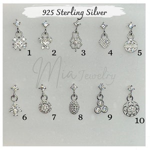 925 Sterling Silver Dangling Nose Stud | Butterfly Nose Stud | Indian Nose Stud | Pin Nose Stud | Thin Nose Ring