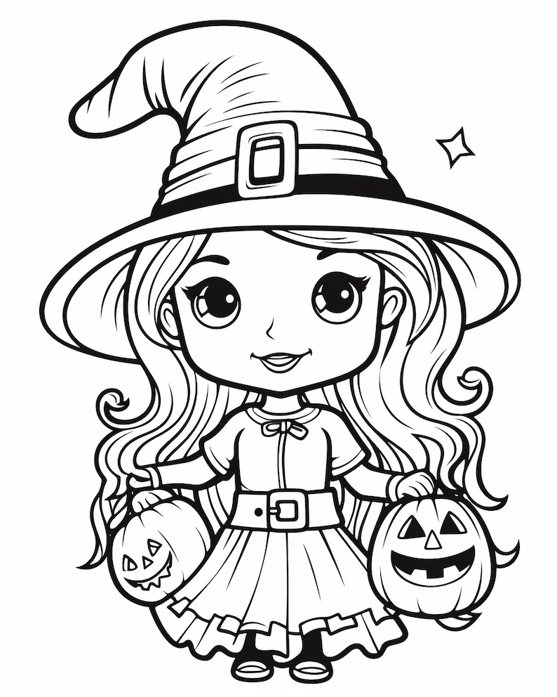 Halloween Coloring Book With Images for Kids, Students or Trickor