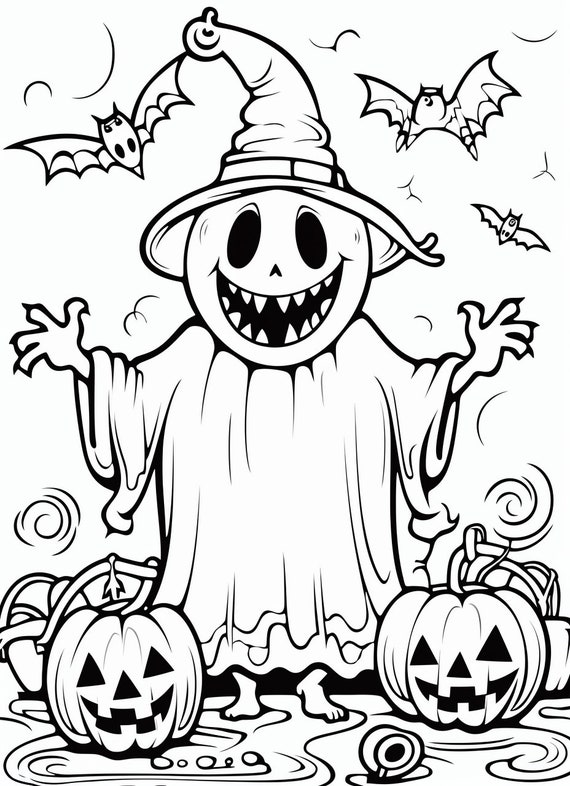 Halloween Pumpkin Coloring Paper Coloring Book for Kids 
