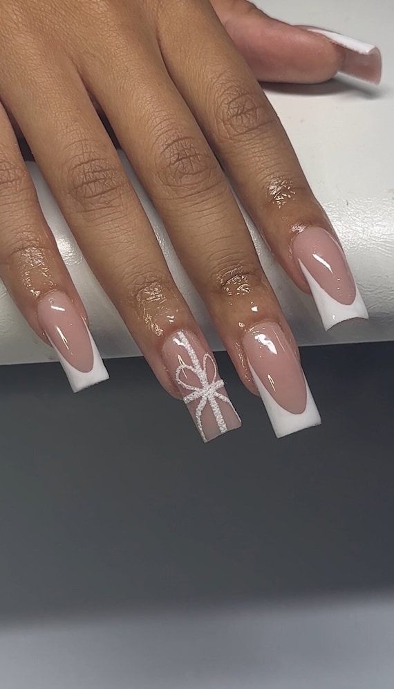 White tip nail designs discount