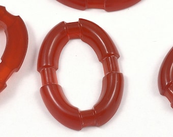 40x30mm Vintage Carnelian Glass oval ring