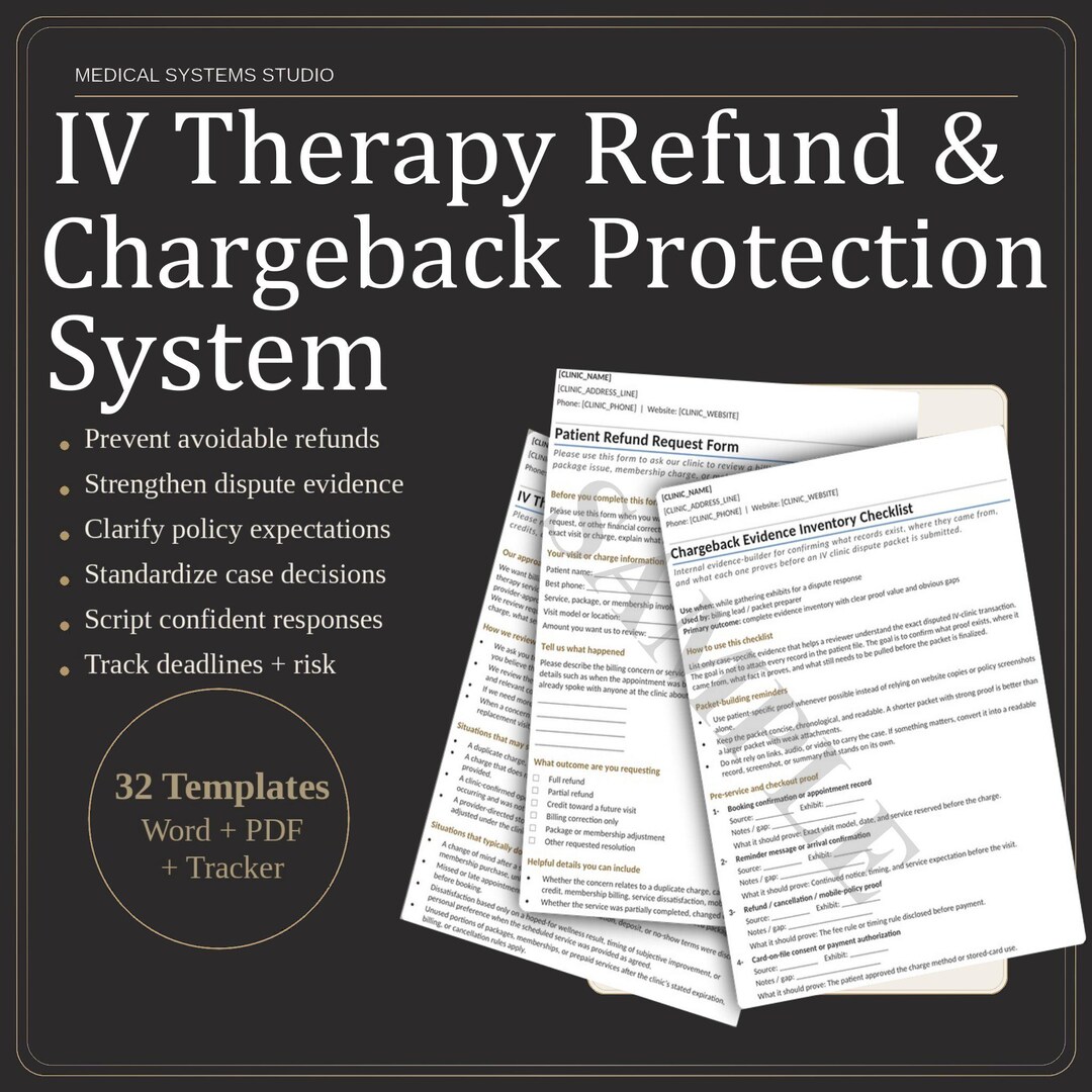 Refund Scripts Examples IV Therapy Refund & Chargeback Protection System | Refund Policy ...