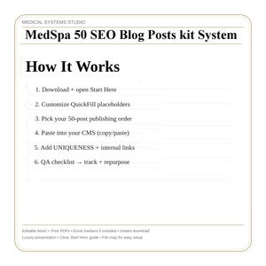 MedSpa SEO Blog Post Kit | 50+ Long Form Templates image 6