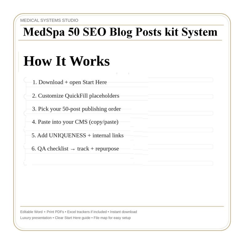 MedSpa SEO Blog Post Kit | 50+ Long Form Templates image 6