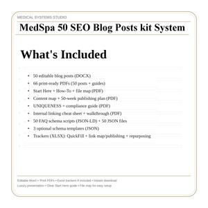 MedSpa SEO Blog Post Kit | 50+ Long Form Templates image 5