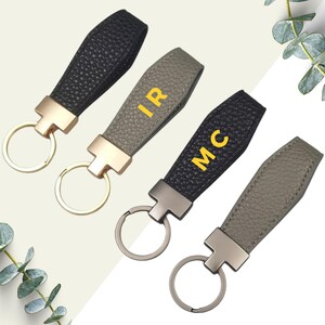Luxury Gift Keychain | Personalized Keychain | Monogram Leather Keyring | Car Keychain | Housewarming Gift | Moving present | Moving Gift |