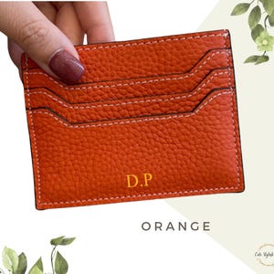 Personalized Card Holder | Real Leather Card Holder | Women's wallet | Minimalist wallet | Leather Gift | Monogram wallet | Card Purse