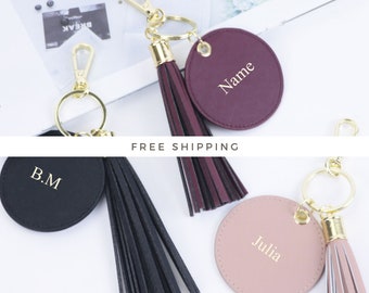 Personalized Keychain | Leather Keyring | Monogram Leather Keychain | Present for a new Home | Housewarming | Moving present | moving gift