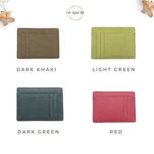 Personalized Card Holder | Real Leather Card Holder | Women's wallet | Minimalist wallet | Housewarming Gift | Monogram wallet | Card Purse