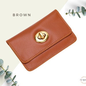 Geldbörse aus echtem Leder | Personalisiertes Portemonnaie | Personalisierte Geldbörse | Damen Geldbörse | Minimalistisches Portemonnaie | Monogramm-Geldbörse | Kartenhalter