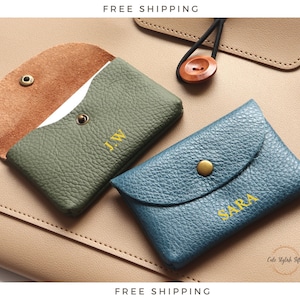 Bolsa de couro personalizada | Carteira Personalizada | Bolsa Personalizada | Carteira Neutra de Gênero | Carteira Monograma | Bolso de moedas neutras em termos de gênero