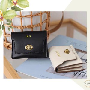 Personalisiertes Portemonnaie | Geldbörse und Kartenhalter | Damenbrieftasche | Minimalistisches Portemonnaie | Geschenk zur Wohnungserwärmung | Personalisierte Geldbörse | Kartengeldbörse