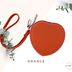 Herzförmige Geldbörse | Personalisierte Geldbörse | Personalisierte Kopfhörertasche | Münzhalter | Beutel-Münzenetui | Münztasche | Münzfach mit Monogramm