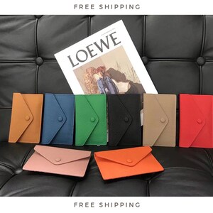 Personalisierte Leder-Umschlag-Brieftasche | Leder-Umschlag-Brieftasche | Damen-Leder-Umschlag-Brieftasche | Personalisierte Brieftasche | Personalisierte Geldbörse