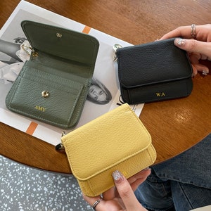 Monogram wallet | Leather Purse | Personalized card holder | Women's wallet | Personalized gift | Minimalist wallet | Personalized purse