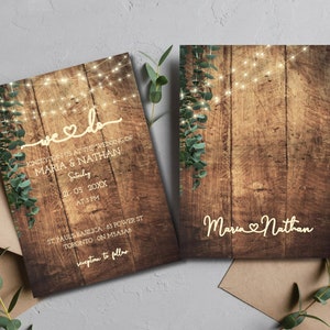 We Do Rustic Wedding Invitation Template | Editable Rustic Wedding Invite Template | Digital Download | Customizable Event Invite