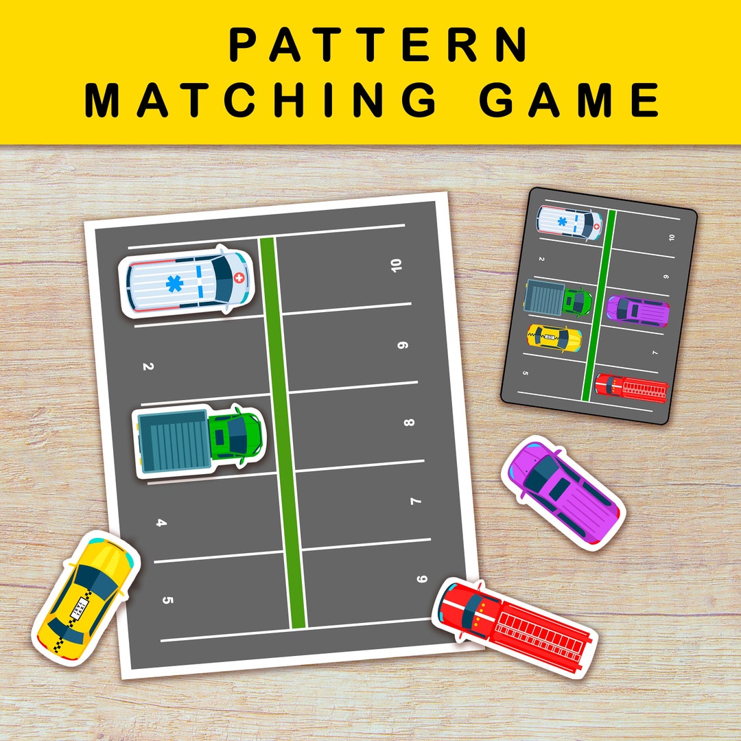 Pattern Activity, Toddler Matching Game, Car Parking Garage Game, Busy