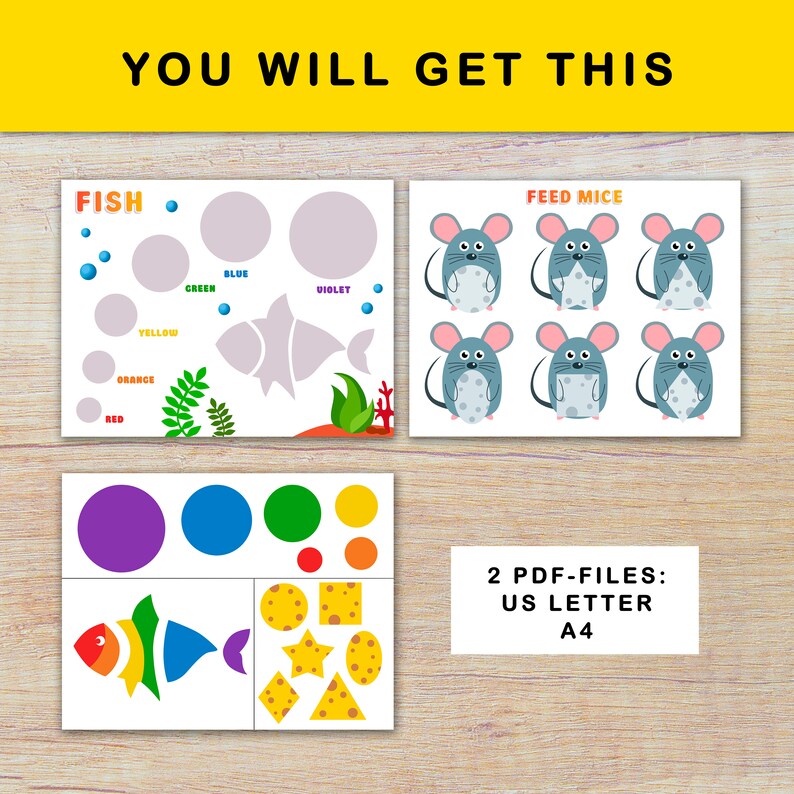 Color and Shape Matching Game, Learn Colors and Shapes, Toddler