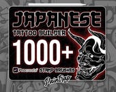 Japanese Tattoo Builder for Procreate - 1000+ Japanese Tattoo Stamps, Japanese Stencils, Sakura Stamps - Instant Digital Download