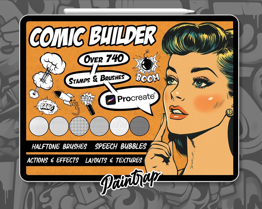 Procreate Comic Storyboard Builder - 740+ Procreate Pop Art Comic Book ...