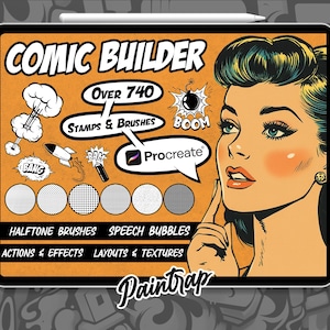 Procreate Comic Storyboard Builder - Oltre 740 pennelli per timbri Procreate Pop Art Comic Book Creator - Facile accesso - Download digitale istantaneo
