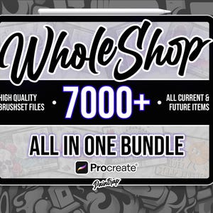 Procreate Stamp Brushes Whole Shop Bundle by Paintrap - 7000+ Stamp Brushes - Inc. Future Uploads - Easy Access - Instant Digital Download