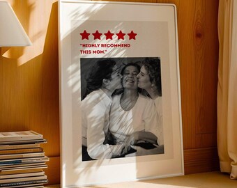 Póster fotográfico personalizado, regalo a medida para el Día de la Madre, decoración de pared divertida para mamás (descarga digital)