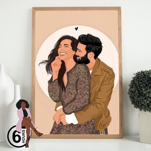 Faceless portrait, custom illustration, personalised photo, personalised portrait, boyfriend gift, girlfriend gift, photo illustration image 4