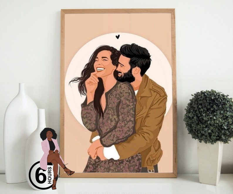 Faceless portrait, custom illustration, personalised photo, personalised portrait, boyfriend gift, girlfriend gift, photo illustration image 4