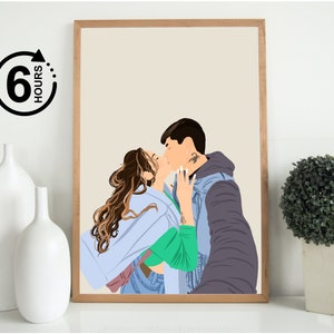 Faceless portrait, custom illustration, personalised photo, personalised portrait, boyfriend gift, girlfriend gift, photo illustration,