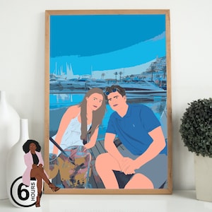 Personalised portrait, Faceless portrait, custom illustration, personalised photo, photo illustration,  boyfriend gift, girlfriend gift,