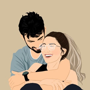 Photo illustration,Faceless portrait, custom illustration, personalised photo, personalised portrait, boyfriend gift, girlfriend gift