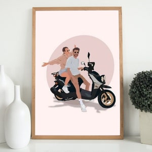 Retrato sin rostro, ilustración personalizada, foto personalizada, retrato personalizado, regalo de novio, regalo de novia, ilustración fotográfica imagen 6