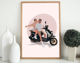 Retrato sin rostro, ilustración personalizada, foto personalizada, retrato personalizado, regalo de novio, regalo de novia, ilustración fotográfica