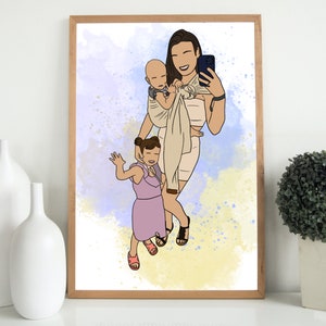 Retrato sin rostro, ilustración personalizada, foto personalizada, retrato personalizado, regalo de novio, regalo de novia, ilustración fotográfica imagen 7