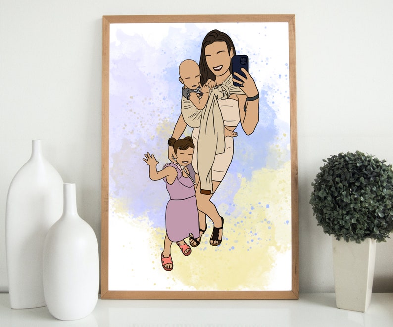 Retrato sin rostro, ilustración personalizada, foto personalizada, retrato personalizado, regalo de novio, regalo de novia, ilustración fotográfica imagen 7