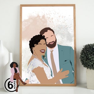 Boyfriend gift, faceless portrait, custom illustration, personalised photo, photo illustration, personalised portrait, girlfriend gift,