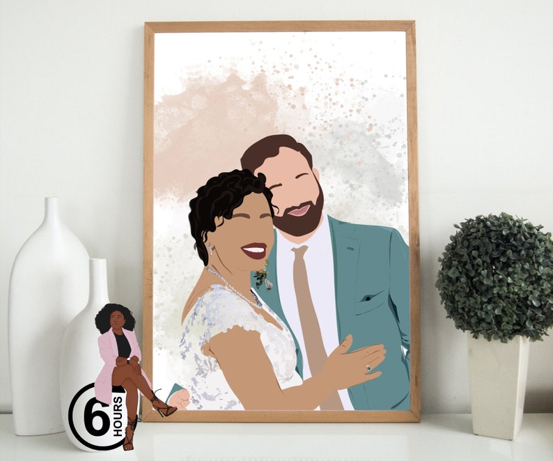 faceless portrait, custom illustration, personalised photo, photo illustration, personalised portrait, boyfriend gift, girlfriend gift