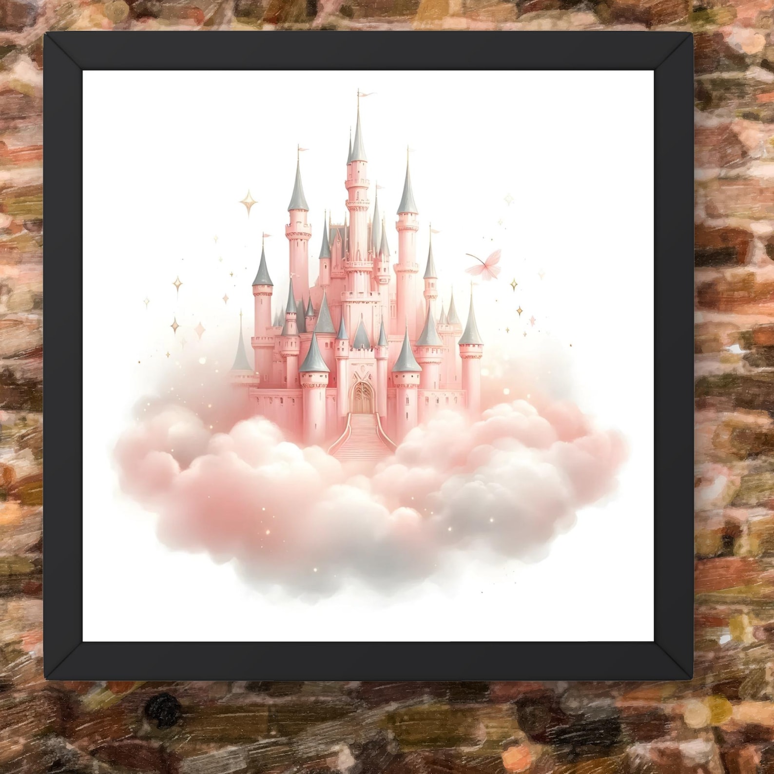 Fairy Tale Castle PNG | Pink Watercolor Fantasy Palace Clipart for ...